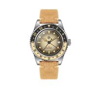 San Martin Retro NH34 Automatico GMT Orologi Da Uomo Quadrante Sandwich Bidirezionale Lunetta Zaffiro Lusso Orologio Sportivo, V 1, Sport di lusso