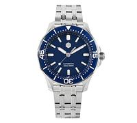 San Martin SN0088G - Orologio da uomo in vetro zaffiro, YN55, meccanico automatico, vintage, 20 bar, luminoso (con logo), con logo, Subacqueo, Meccanico