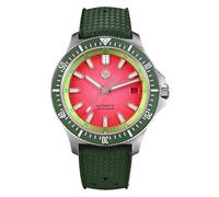 San Martin SN0118 Orologio automatico da uomo, 40 mm, in acciaio inossidabile 316L, resistente all'acqua fino a 200 m, Quadrante rosso