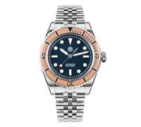 San Martin SN0133G - Orologio subacqueo da uomo, 40 mm, 20 bar, NH35, automatico, meccanico, di lusso, impermeabile, con cristallo zaffiro luminoso, Blu Rosa / Matita