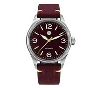 San Martin SN033G 38.5mm Retro Uomini Pilota Orologio Intagliato Moneta Lunetta YN55 Orologi da polso meccanici automatici in vetro zaffiro, Rosso