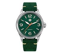 San Martin SN033G 38.5mm Retro Uomini Pilota Orologio Intagliato Moneta Lunetta YN55 Orologi da polso meccanici automatici in vetro zaffiro, Verde