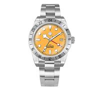 San Martin SN054G-3 NH34 39mm BB Color Dial Uomo GMT Orologio da polso meccanico automatico in vetro zaffiro, Arancione, Meccanico