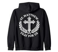 San Matteo Prega per Noi cattolico Cristiano Santo Felpa con Cappuccio