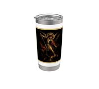 San Michele Arcangelo Barocco Chiaroscuro Icona Design Bicchiere termico in acciaio inox doppia parete
