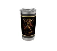 San Michele Arcangelo Barocco Chiaroscuro Icona Design Bicchiere termico in acciaio inox doppia parete