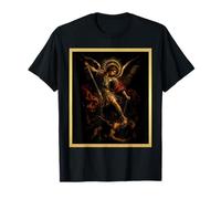San Michele Arcangelo Barocco Chiaroscuro Icona Design Maglietta