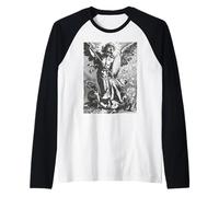 San Michele Arcangelo Cattolico Angelo Guerriero Maglia con Maniche Raglan