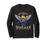 San Michele Arcangelo è Il Mio Wingman Catholic Art St Maglia a Manica