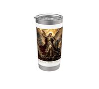 San Michele Arcangelo Quis Ut Deus Arte Sacra Devozionale Bicchiere termico in acciaio inox doppia parete