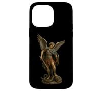 San Michele l'Arcangelo sconfiggendo Satana - Catholic Custodia per iPhone 14 Pro Max