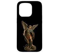 San Michele l'Arcangelo sconfiggendo Satana - Catholic Custodia per iPhone 15 Pro
