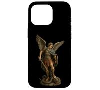 San Michele l'Arcangelo sconfiggendo Satana - Catholic Custodia per iPhone 16 Pro