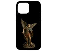 San Michele l'Arcangelo sconfiggendo Satana - Catholic Custodia per iPhone 16 Pro Max