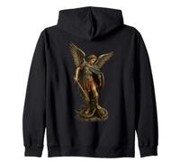 San Michele l'Arcangelo sconfiggendo Satana - Catholic Felpa con Cappuccio