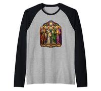 San Michele Raffaello Gabriele Uriel Arcangelo Arte Maglia con Maniche Raglan