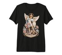 San Michele Rosario Angelo Statua Icona Arte Maglietta Premium