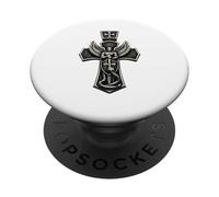 San Michele Schiacciare Serpente Croce Cristiana PopSockets PopGrip Adesivo
