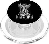 San Michele sconfigge il diavolo Cattolico Arcangelo Guerriero PopSockets PopGrip per MagSafe