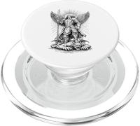 San Michele sconfigge il diavolo Cattolico Arcangelo Guerriero PopSockets PopGrip per MagSafe
