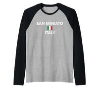 San Miniato Italia Bandiera Italiana Città Maglia con Maniche Raglan