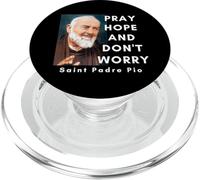 San Padre Pio prega la speranza e non preoccupatevi cristiano cattolico PopSockets PopGrip per MagSafe