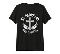 San Padre pio Prega per Noi Santo Cattolico Maglietta Premium