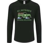 San Patrizio Birra Consegna Divertente Alcol Guinness Uomo Manica Lunga T-Shirt