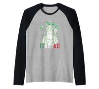 San Patrizio Era Italiano Divertente Giorno di San Patrizio Vintage Maglia con Maniche Raglan