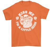San Patrizio Giorno Kiss Me Im A Piccolo Bit Irlandese T-Shirt 100% Cotone