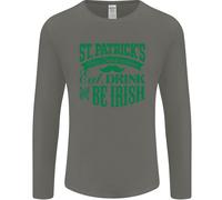 San Patrizio Giorno Mangiare Bere Be Irlandese Birra Uomo Maniche