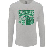 San Patrizio Giorno Mangiare Bere Be Irlandese Birra Uomo Maniche