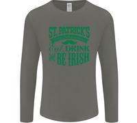 San Patrizio Giorno Mangiare Bere Be Irlandese Birra Uomo Maniche