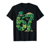San Patrizio Lucky Number 67 Shamrock Pot of Gold Maglietta