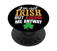San Patrizio Non sono irlandese ma baciami comunque PopSockets PopGrip Adesivo