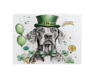 San Patrizio - Puzzle per adulti, 500 pezzi, divertenti e carini cuccioli di alano, decorazione per la casa