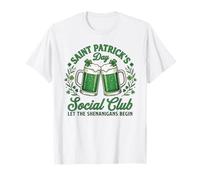 San Patrizio Social Club Shenanigans Green Beer Maglietta