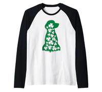 San Patrizio, trifogli, Lucky Irish Dog, San Paddy Maglia con Maniche Raglan