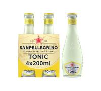 San Pellegrino Italian Sparkling Drinks Citrus Tonic - Bicchiere per acqua, 4 x 200 ml