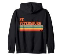 San Pietroburgo FL State Vintage Stripes Felpa con Cappuccio