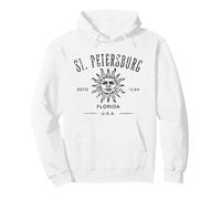 San Pietroburgo Florida Retro Design Distressed Souvenir Felpa con Cappuccio