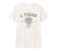 San Pietroburgo Florida Retro Design Distressed Souvenir Maglietta Premium