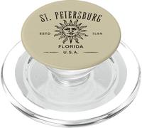 San Pietroburgo Florida Retro Design Distressed Souvenir PopSockets PopGrip per MagSafe