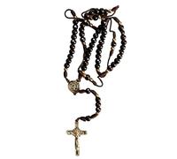 San Rafael Arcangel Rosario Catolico con Medalla de San Benito Hecho en Madera con oracion de Bolsillo San Benedetto Rosario cattolico in legno con tasca Preghiera fatta a mano, Legno, Nessuna pietra