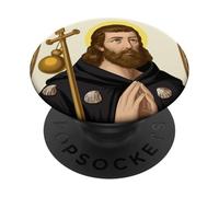 San Rocco Vintage Cattolica Art Patrono Santo dei Cani PopSockets PopGrip Adesivo