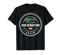 San Sebastian Spagna Circle Emblem Viaggio Souvenir Maglietta