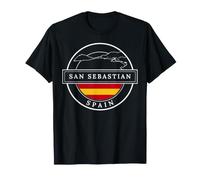 San Sebastian Spagna Pannello Emblema Viaggio Souvenir Maglietta