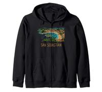 San Sebastian Spagna Viaggio Souvenir Storico Città Regalo Felpa con Cappuccio