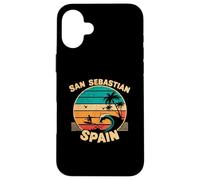 San Sebastian Spain City Appassionato Di Onde Del Surf Custodia per iPhone 16 Plus