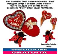 San Valentino 2024 Cuore Cioccolato, Baci Perugina 250Gr + Scatola Cuore Velluto